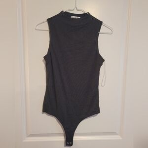 Popular 21 Black Ribbed Bodysuit